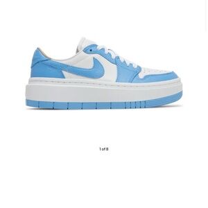 Nike Blue and White Retro Sneakers